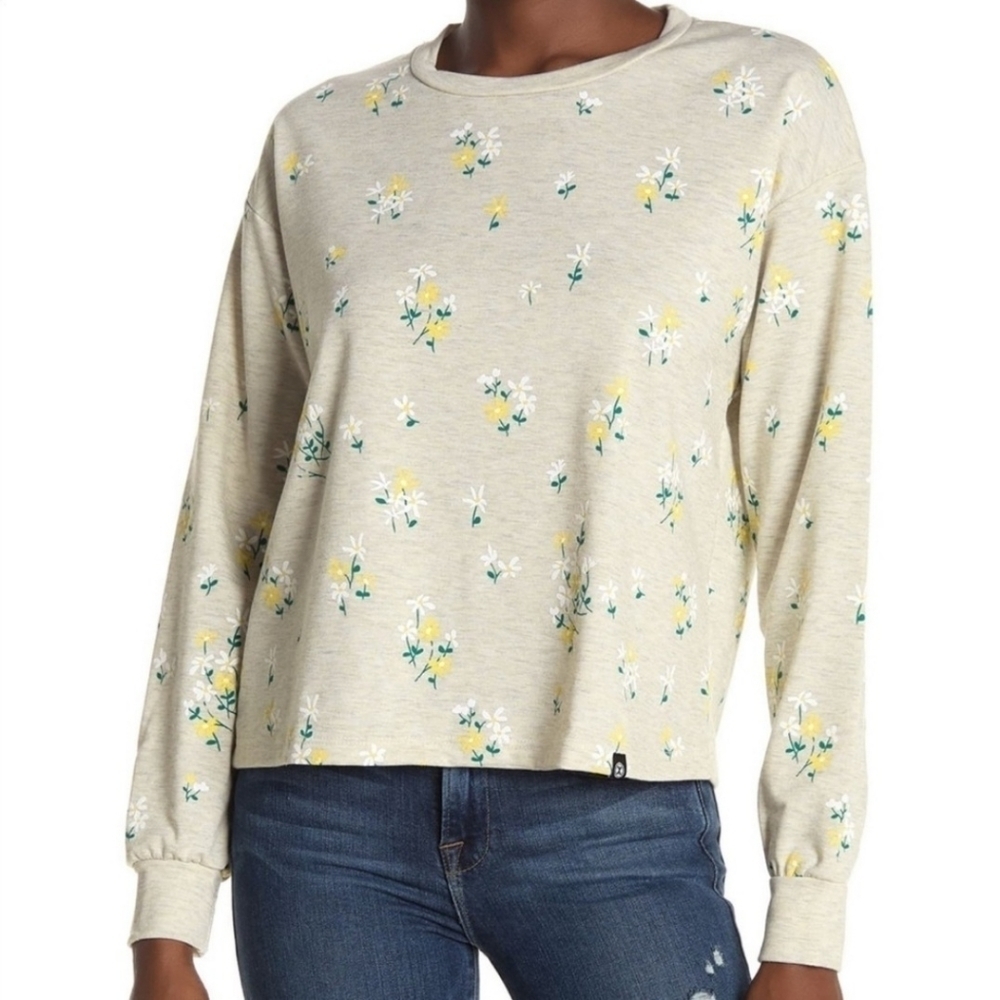 Circle X Oatmeal‎ Floral Sweatshirt Top